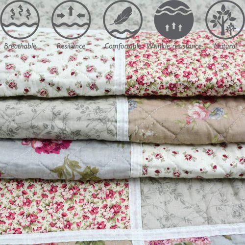  J Brandream Twin Size Girls Romantic Rustic Chic Quilts Blankets Shabby Vintage Lightweight Comforters Bedspreads for Daybed