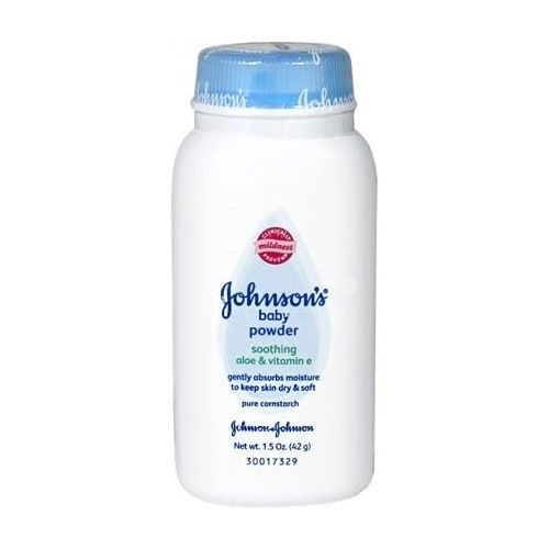  [아마존베스트]J & J Johnsons Pure Cornstarch Baby Powder 15 Oz + Johnsons Pure Corstarch Travel Size 1.5 Oz, 2 pk