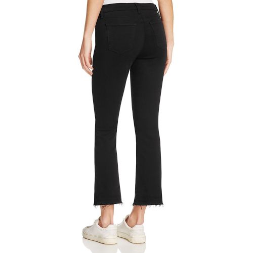  J Brand Selena Cropped Bootcut Jeans in Black Bastille