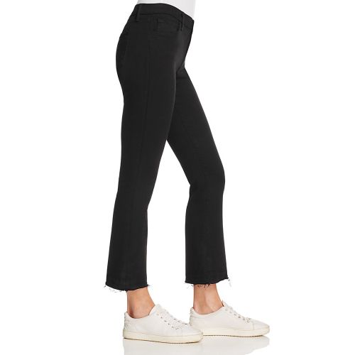  J Brand Selena Cropped Bootcut Jeans in Black Bastille