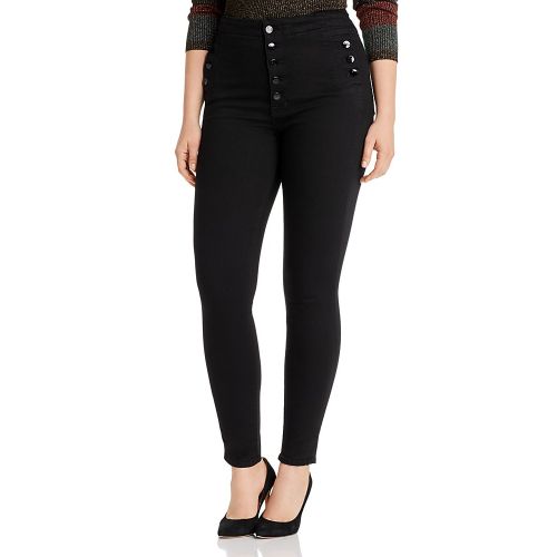  J Brand Natasha Sky High Skinny Jeans in Seriously Black