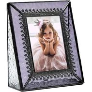 J Devlin Glass Art J Devlin Pic 376-2535 Vintage Purple Glass Picture Frame Tabletop Photo Frame School Photos 2 1/2 x 3 1/2 Keepsake Gift