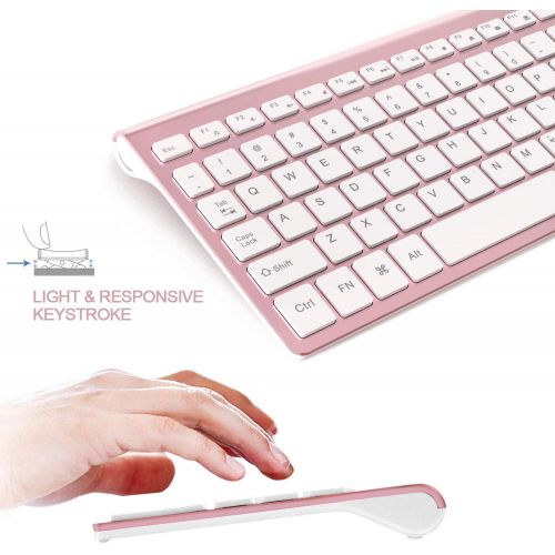  [아마존 핫딜]  [아마존핫딜]J JOYACCESS Wireless Keyboard and Mouse Combo, Stylish Compact Full-Size Keyboard and 2400 DPI Stream-line Optical Mouse for PC, Desktop, Computer, Notebook, Laptop, Windows XP/Vista/7/8/10 by