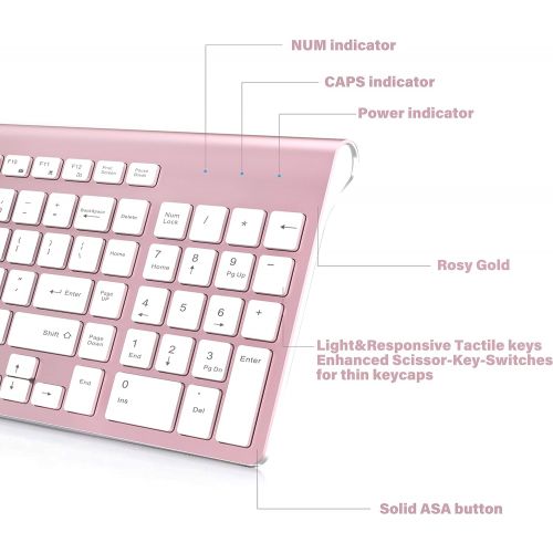  [아마존 핫딜]  [아마존핫딜]J JOYACCESS Wireless Keyboard and Mouse Combo, Stylish Compact Full-Size Keyboard and 2400 DPI Stream-line Optical Mouse for PC, Desktop, Computer, Notebook, Laptop, Windows XP/Vista/7/8/10 by