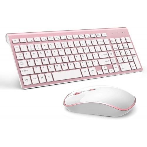  [아마존 핫딜]  [아마존핫딜]J JOYACCESS Wireless Keyboard and Mouse Combo, Stylish Compact Full-Size Keyboard and 2400 DPI Stream-line Optical Mouse for PC, Desktop, Computer, Notebook, Laptop, Windows XP/Vista/7/8/10 by