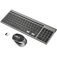Wireless Keyboard Mouse Combo, J JOYACCESS Cordless Keyboard and Mouse Set, 2.4G Ergonomic Computer Keyboard Mouse for PC,Windows, Computer, Laptop, Desktop, Chromebook,Mac-Black G