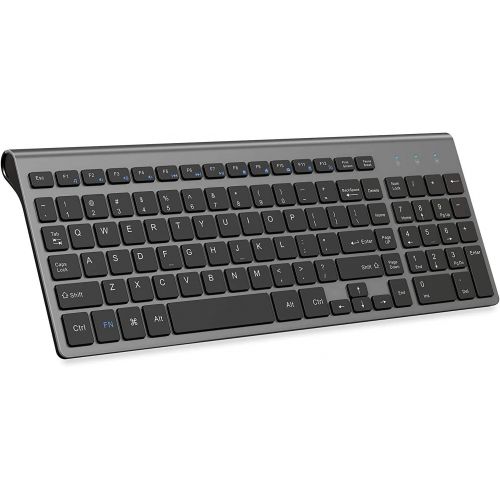  [아마존베스트]Wireless Keyboard, J JOYACCESS 2.4G Slim and Compact Wireless Keyboard for Computer,Laptop,Windows,PC,Desktop,Smart TV-Black and Grey