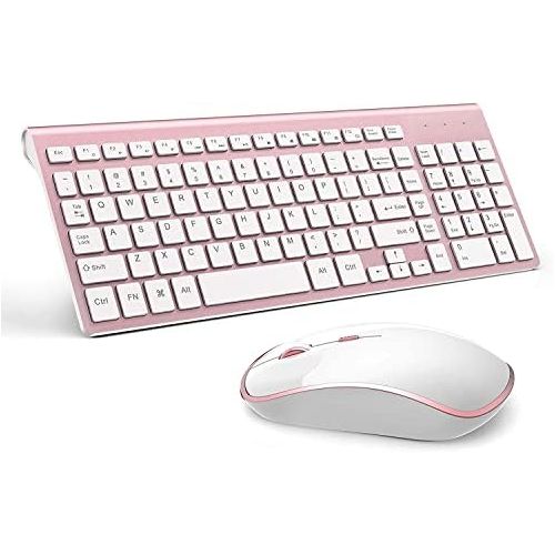  [아마존베스트]J JOYACCESS Wireless Keyboard and Mouse Combo, Stylish Compact Full-Size Keyboard and 2400 DPI Stream-line Optical Mouse for PC, Desktop, Computer, Notebook, Laptop, Windows XP/Vista/7/8/10 by