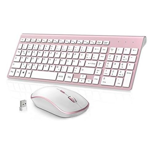  [아마존베스트]J JOYACCESS Mouse and Keyboard, 2.4 GHz Ultra Thin Wireless Keyboard Mouse Set