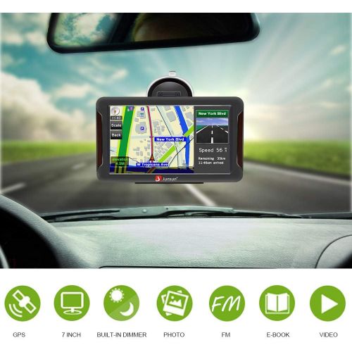 준선 [아마존핫딜][아마존 핫딜] Junsun GPS Navigation for Car, 7 inch Car GPS HD Touch Screen 8GB 256MB Sat Nav for Cars with USA, Canada, Mexico Lifetime Map Free Update