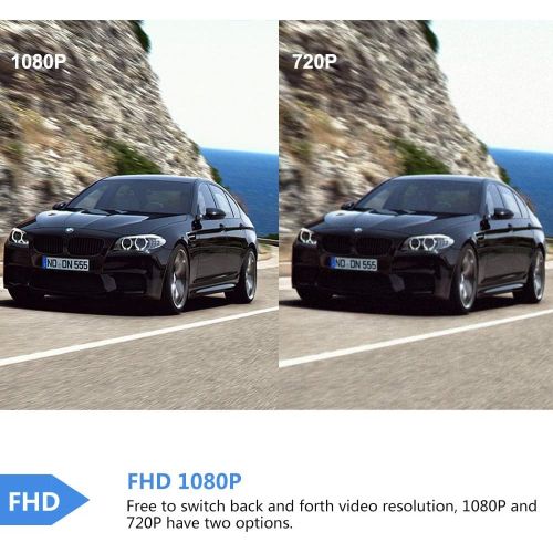  [아마존 핫딜] J Junsun Backup Camera 10 inch Mirror Dash Cam Dual Lens Front Rear Dash Camera 1080P Full Touch Screen Video Streaming Rear View Mirror Loop Recording, Parking Monitor, Night Vision, Water