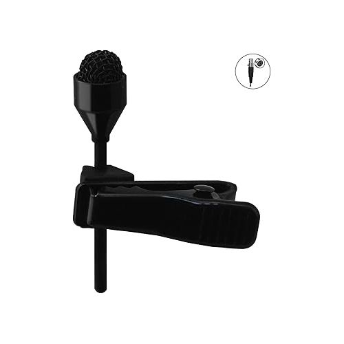  J K MIC-J 044 Lavalier Lapel Clip On Omni-Directional Condenser Microphone Compatible with Shure Wireless Transmitter (Mini XLR TA4F Connector)