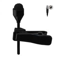 JK MIC-J 044 Lavalier Lapel Clip On Omni-Directional Condenser Microphone Compatible with Shure Wireless Transmitter (Mini XLR TA4F Connector)