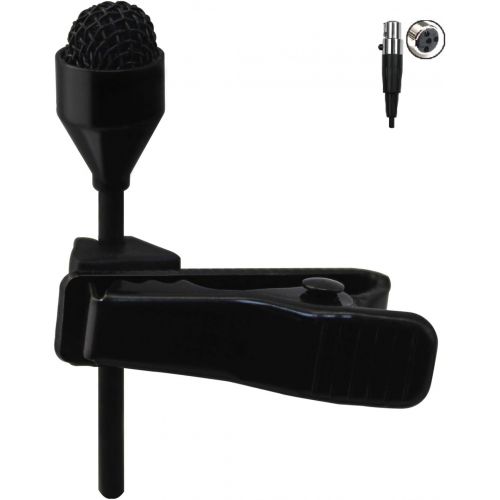  JK MIC-J 044 Lavalier Lapel Clip On Omni-Directional Condenser Microphone Compatible with Shure Wireless Transmitter (Mini XLR TA4F Connector)