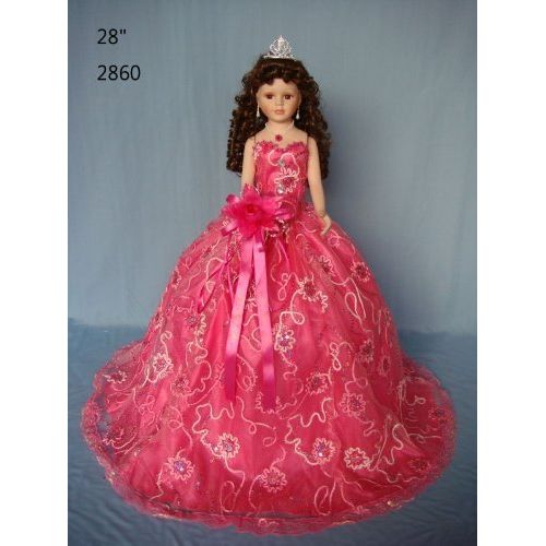  J Misa Jmisa 28 Umbrella Porcelain Dolls Quince Anos Fuchsia