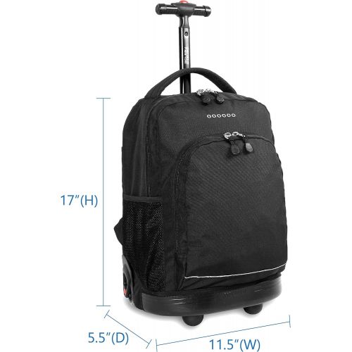  [아마존베스트]J+World+New+York J World New York Sunny Rolling Backpack for School & Travel, 17 inch