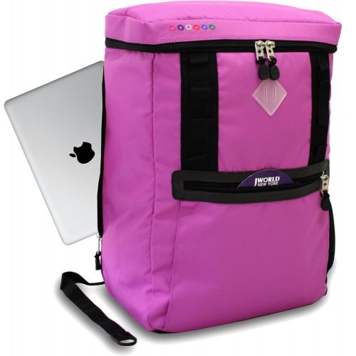  J World New York Rectan Laptop Backpack, Black, One Size