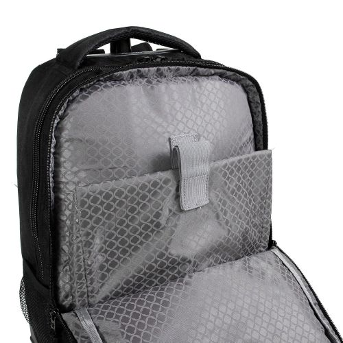  J World New York Sundance Spinnger Laptop Rolling Backpack, Black