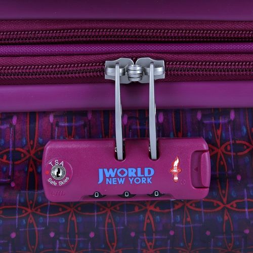 J World New York Taqoo Polycarbonate Carry On Art Luggage, Dusk