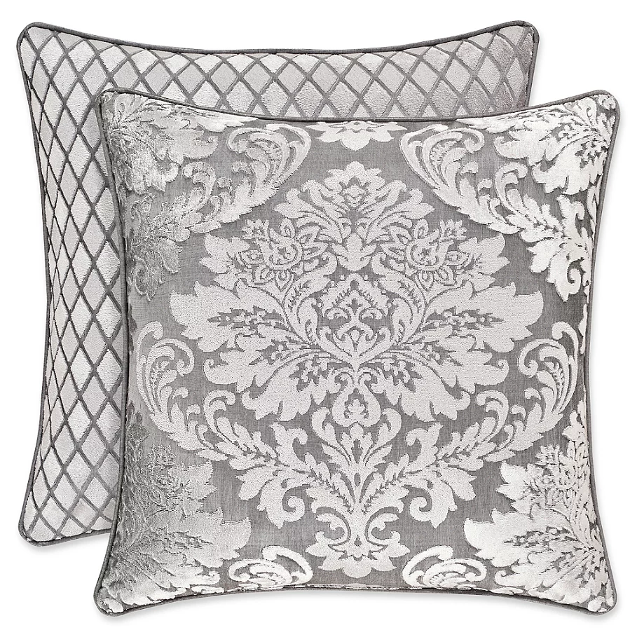 J. Queen New York™ Bel Air Medallion Square Throw Pillow in Silver