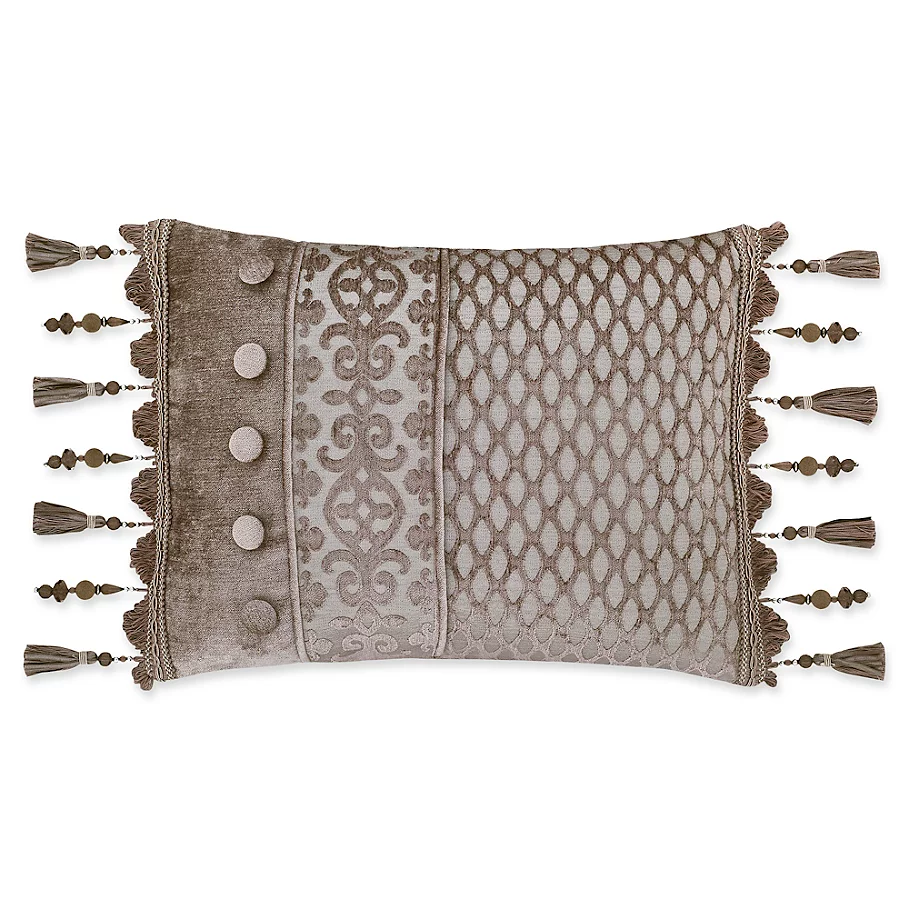 J. Queen New York™ Sicily Oblong Throw Pillow in Pearl