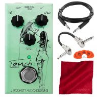 J. Rockett Audio Designs Touch Overdrive Effects Pedal Bundled with Guitar Picks, Cables, and Microfiber Cloth