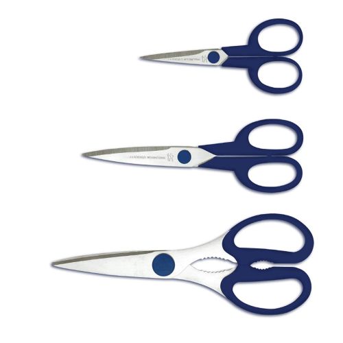  J.A. Henckels International Classic 5-Inch Serrated Utility Knife with 3-Piece Multi Purpose Scissors Set