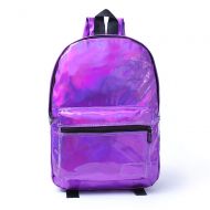 J.CARP Womens Backpack, Multipurpose Day Pack, Holographic Silver