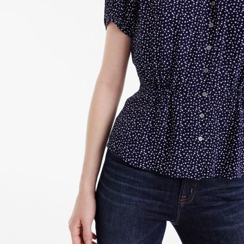 제이크루 Jcrew Button-up peplum top in star print