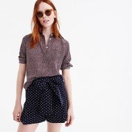 Jcrew Silk button-up shirt in party dot