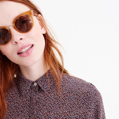 제이크루 Jcrew Silk button-up shirt in party dot