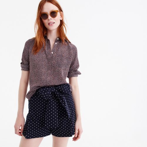 제이크루 Jcrew Silk button-up shirt in party dot