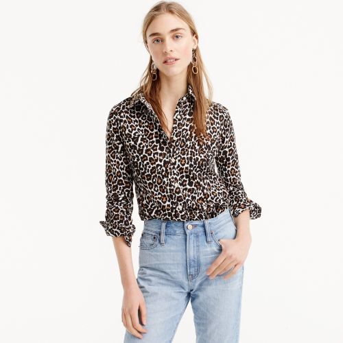 제이크루 Jcrew Slim perfect shirt in leopard print