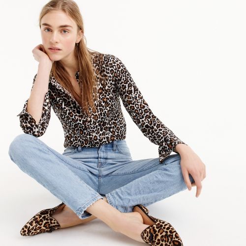 제이크루 Jcrew Slim perfect shirt in leopard print