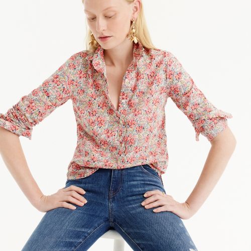 제이크루 Jcrew Classic popover in Liberty swirling petals