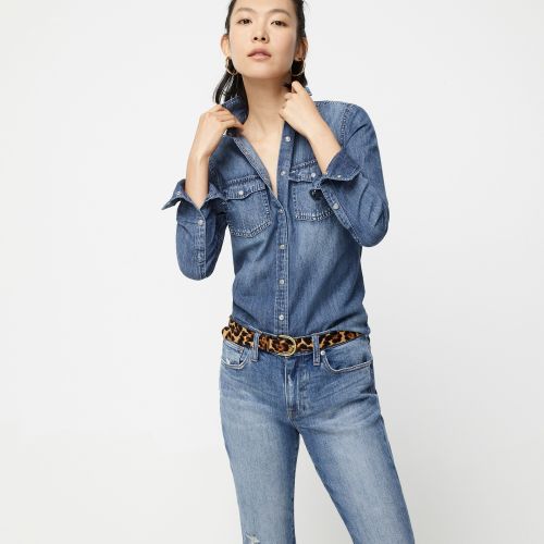 제이크루 Jcrew Western chambray shirt in vintage indigo