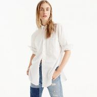Jcrew Relaxed chambray boy shirt in white