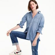 Jcrew Relaxed chambray boy shirt