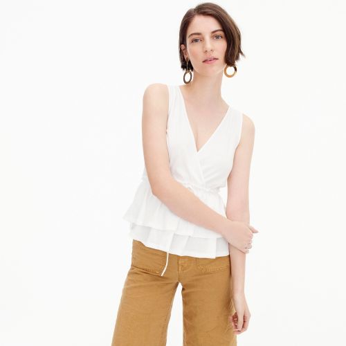 제이크루 Jcrew Tie-waist tiered tank top