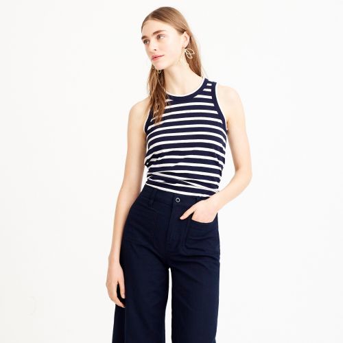 제이크루 Jcrew Tie-back tank in stripes