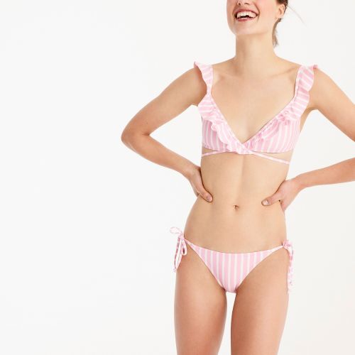 제이크루 Jcrew String hipster bikini bottom in stripe