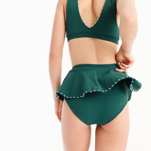 제이크루 Jcrew Marysia™ French Gramercy bikini bottom with knots