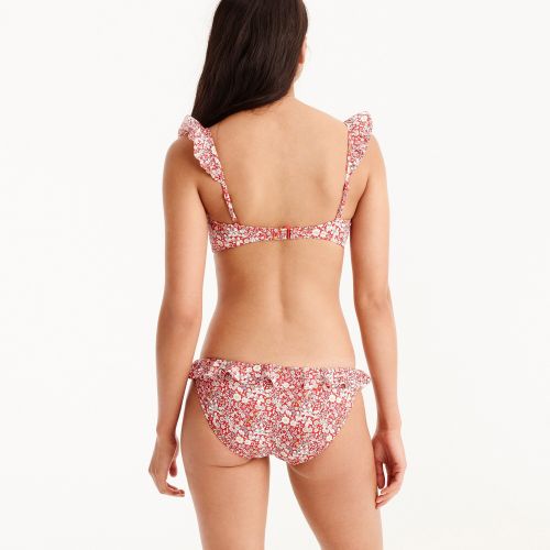 제이크루 Jcrew Ruffle surf hipster bikini bottom in Liberty Junes Meadow floral