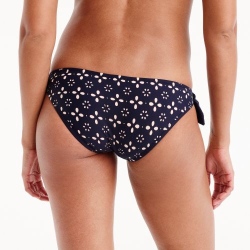 제이크루 Jcrew Side-tie bikini bottom in laser-cut eyelet