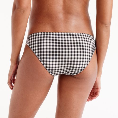 제이크루 Jcrew Lowrider bikini bottom in matte gingham