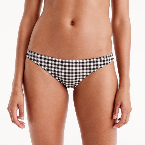 제이크루 Jcrew Lowrider bikini bottom in matte gingham