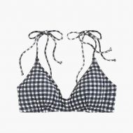 Jcrew Shoulder-tie french bikini top in classic gingham