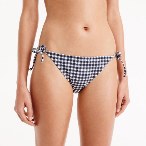 제이크루 Jcrew Gingham string bikini bottom