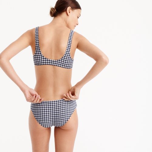 제이크루 Jcrew Gingham scoop bikini top