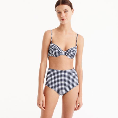 제이크루 Jcrew Gingham underwire bikini top